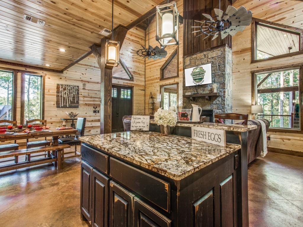 Cabin kitchen with contemporary design and spacious layout