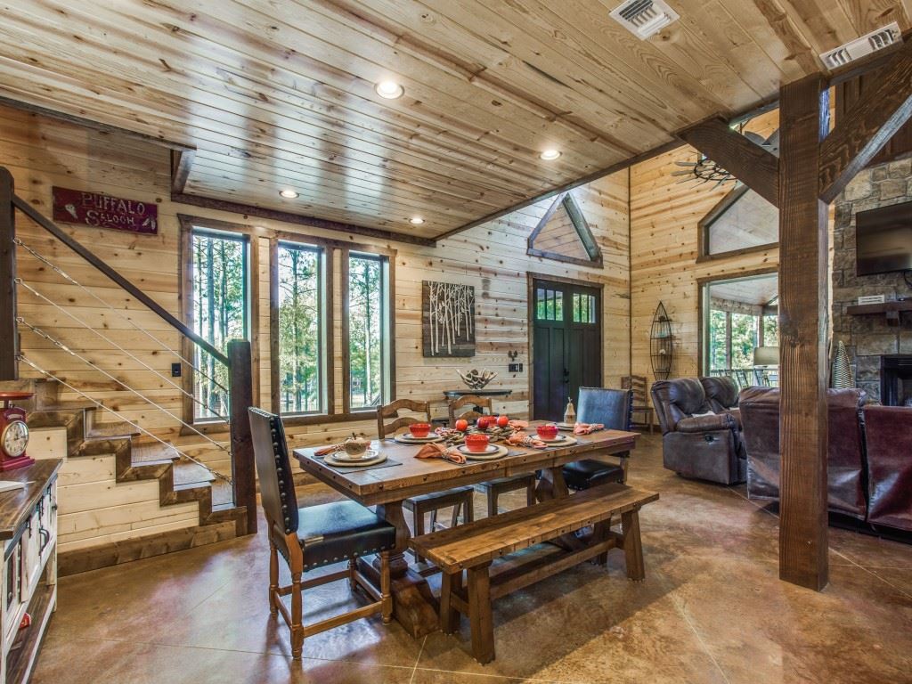 Spacious cabin kitchen perfect for gatherings and meal preparation