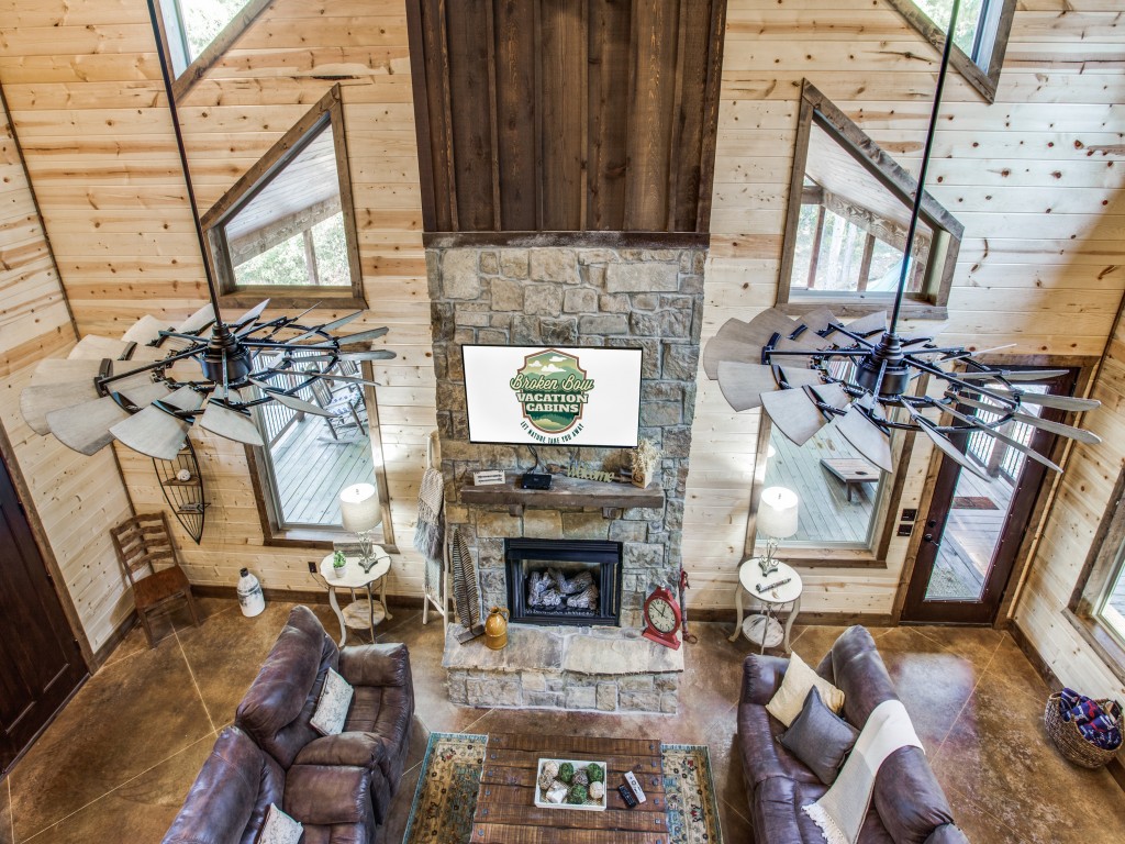 Enjoying quality time together in the cabin's family-friendly space