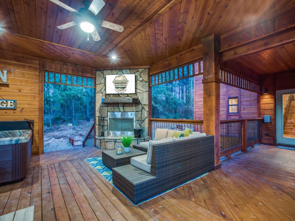Perfect spot for morning coffee on the cabin deck